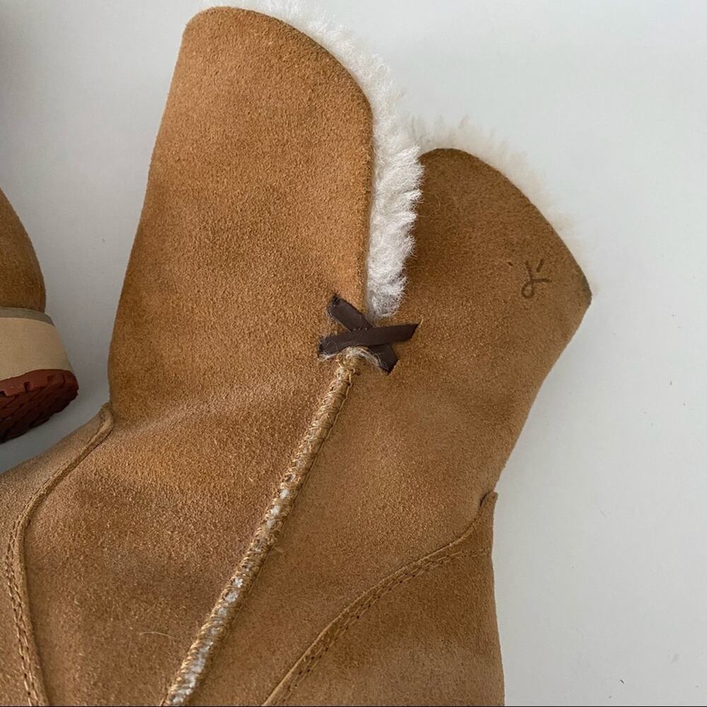 EMU Australia Beach Lo Winter Real Sheepskin & Suede Boots Sz 5 Camel - Picture 5 of 13